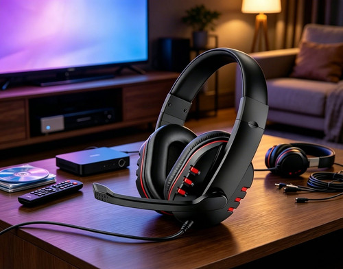 Gaming headset with microphone - with,