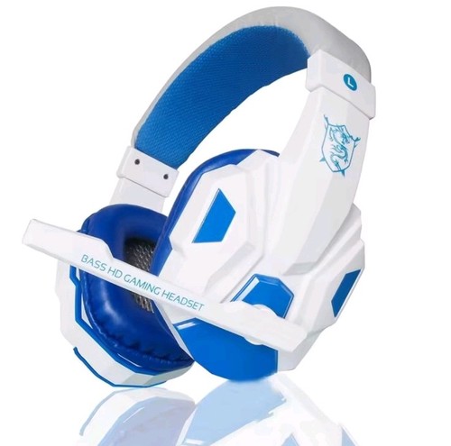 White wired gaming headset - gaming,